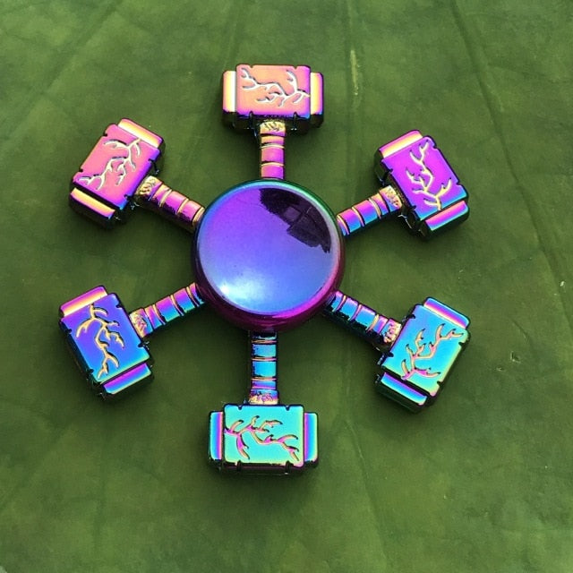 Rainbow Metal Finger Spinner R118 Bearing Spinner Toy Adult Toys for Children Raytheon Mushroom 60-65mm Fidget Spinner 2019