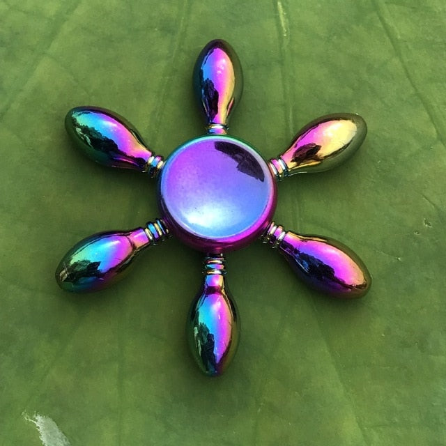 Rainbow Metal Finger Spinner R118 Bearing Spinner Toy Adult Toys for Children Raytheon Mushroom 60-65mm Fidget Spinner 2019