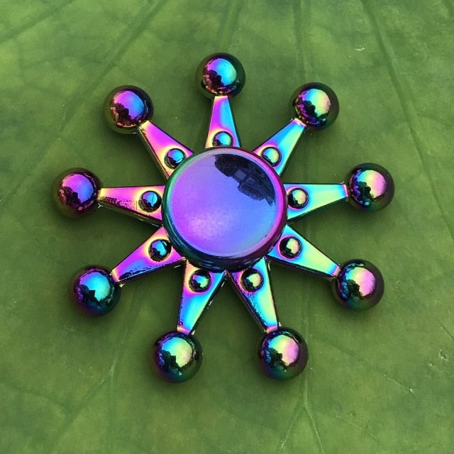 Rainbow Metal Finger Spinner R118 Bearing Spinner Toy Adult Toys for Children Raytheon Mushroom 60-65mm Fidget Spinner 2019