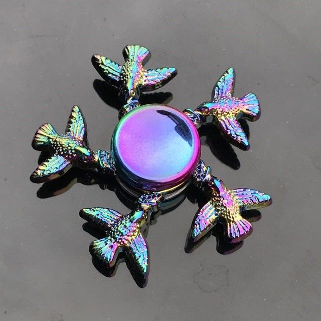 Rainbow Metal Finger Spinner R118 Bearing Spinner Toy Adult Toys for Children Raytheon Mushroom 60-65mm Fidget Spinner 2019