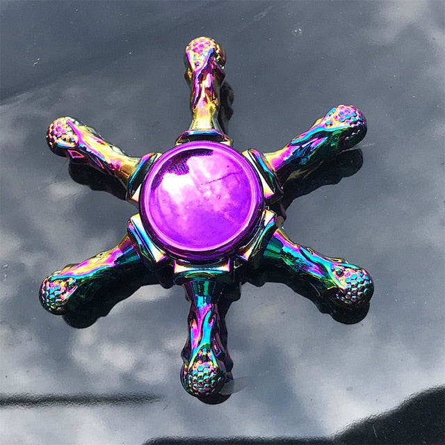 Rainbow Metal Finger Spinner R118 Bearing Spinner Toy Adult Toys for Children Raytheon Mushroom 60-65mm Fidget Spinner 2019